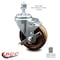 Service Caster 4 Inch High Temp Phenolic Wheel Swivel 1/2 Inch Threaded Stem Caster with Brake SCC-TS20S414-PHRHT-TLB-121315 - alternate 3